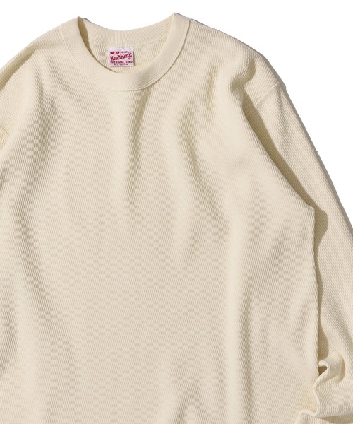 Healthknit(ヘルスニット)の「【Healthknit】Thermal King Raschel Honeycomd Crewneck L/S / サーマルキングラッセルハニカムクルーネック(Tシャツ/カットソー・メンズ・ナチュラル/パープル/チャコールグレー・LARGE/MEDIUM/X-LARGE)」の1枚目の写真
