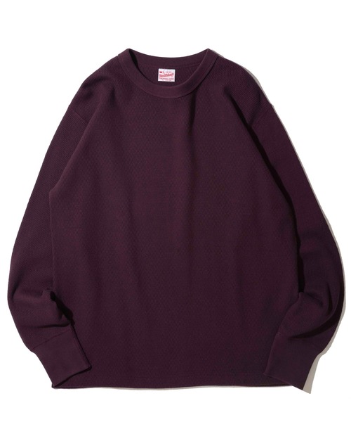 Healthknit(ヘルスニット)の「【Healthknit】Thermal King Raschel Honeycomd Crewneck L/S / サーマルキングラッセルハニカムクルーネック(Tシャツ/カットソー・メンズ・ナチュラル/パープル/チャコールグレー・LARGE/MEDIUM/X-LARGE)」の8枚目の写真