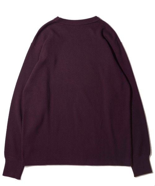 Healthknit(ヘルスニット)の「【Healthknit】Thermal King Raschel Honeycomd Crewneck L/S / サーマルキングラッセルハニカムクルーネック(Tシャツ/カットソー・メンズ・ナチュラル/パープル/チャコールグレー・LARGE/MEDIUM/X-LARGE)」の9枚目の写真