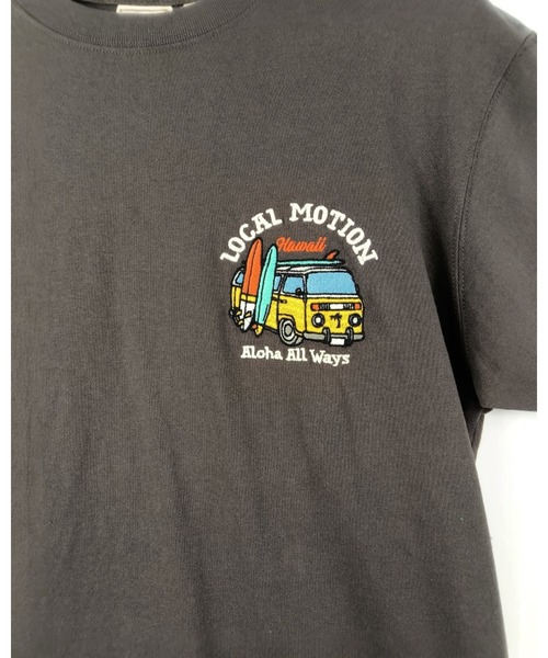 LOCALMOTION HAWAII(ローカルモーション ハワイ)の「サーフバス柄サガラ刺繍Tシャツ(Tシャツ/カットソー・メンズ・グリーン/ホワイト/チャコールグレー・SMALL/MEDIUM/LARGE/X-LARGE)」の12枚目の写真