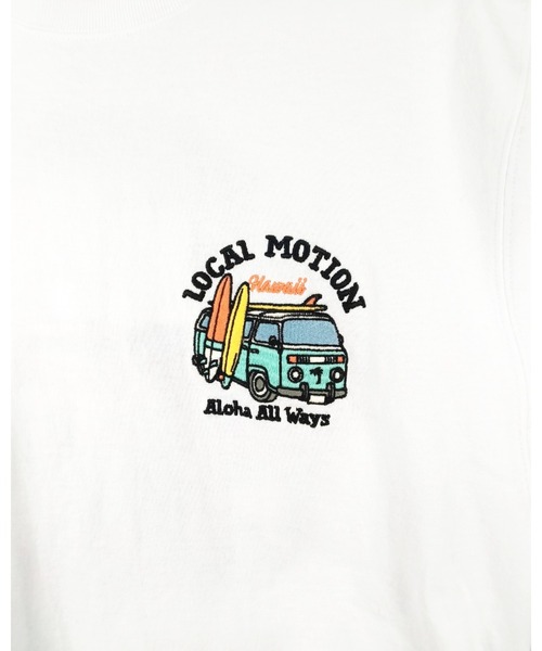 LOCALMOTION HAWAII(ローカルモーション ハワイ)の「サーフバス柄サガラ刺繍Tシャツ(Tシャツ/カットソー・メンズ・グリーン/ホワイト/チャコールグレー・SMALL/MEDIUM/LARGE/X-LARGE)」の15枚目の写真