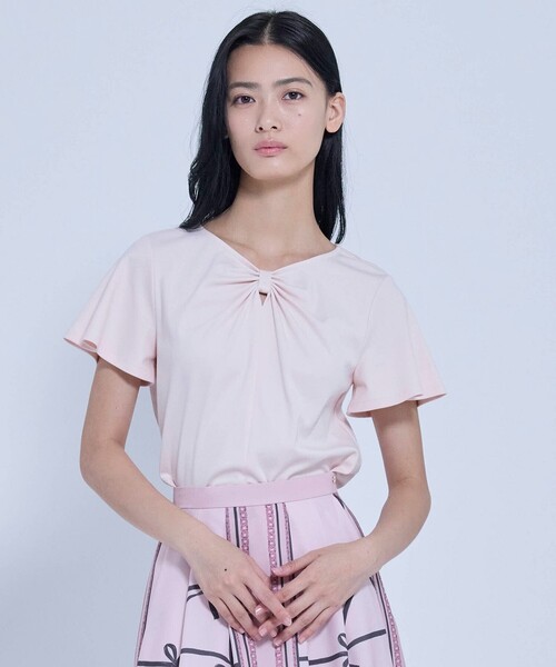 TOCCA(トッカ)の「RIBBON BOND Tシャツ(Tシャツ/カットソー・レディース・ホワイト系/ピンク系/ブラウン系・SMALL/MEDIUM)」の3枚目の写真