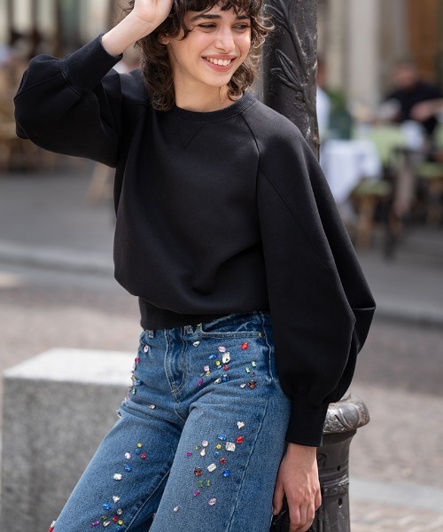 JENNE（ジェンヌ）の「手刺繍マルチカラービジューデニム（デニムパンツ・レディース・ブルー系その他・SMALL/MEDIUM）」の11枚目の写真