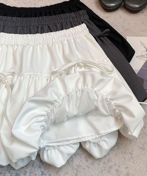 Beststore（ベストストア）の「リボン付き バブルバルーンスカート ミニスカート 裏地パンツ付き（スカート・レディース・ブラック/ホワイト・FREE）」の18枚目の写真