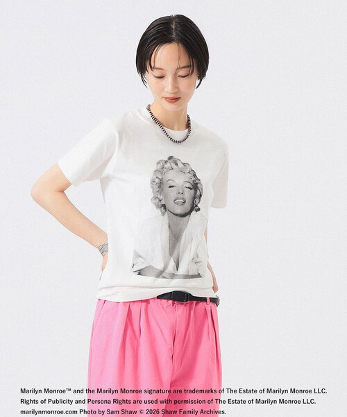 GOOD ROCK SPEED(グッドロックスピード)の「【別注】GOOD ROCK SPEED / Monroe / Photo Tシャツ(Tシャツ/カットソー・レディース・ブラック/ホワイト・S/XS)」の1枚目の写真