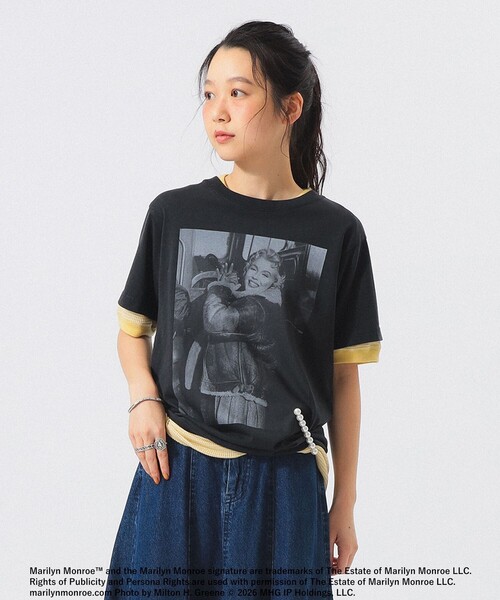 GOOD ROCK SPEED(グッドロックスピード)の「【別注】GOOD ROCK SPEED / Monroe / Photo Tシャツ(Tシャツ/カットソー・レディース・ブラック/ホワイト・S/XS)」の2枚目の写真