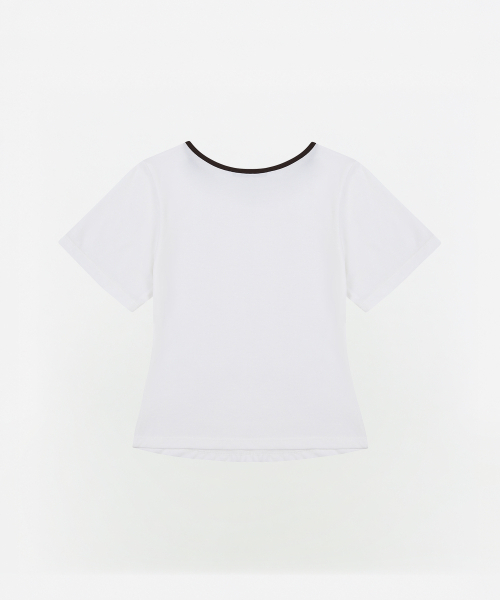 UPDRAFT（アップドラフト）の「SPIRAL APPLIQUE SLIM T-SHIRTS [WHITE/CAMO]（Tシャツ/カットソー・レディース・その他・FREE）」の2枚目の写真