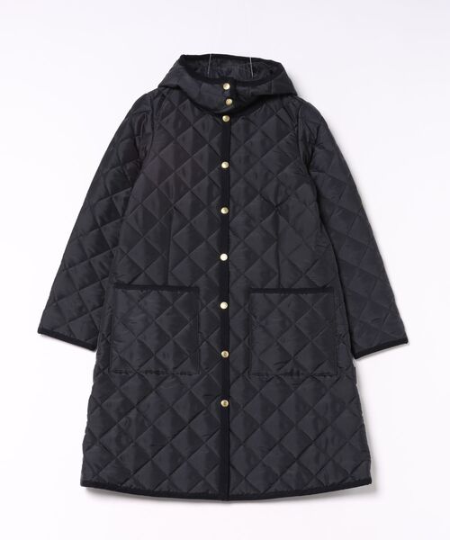Traditional Weatherwear（トラディショナルウェザーウェア）の「ARKLEY LONG HOOD（ダウンジャケット/コート・レディース・ネイビー/ブラック×ブラック・34/32/36）」の2枚目の写真