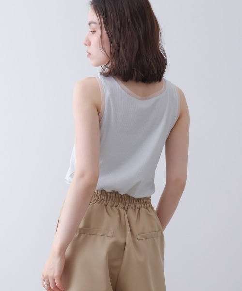Bou Jeloud(ブージュルード)の「前後2WAYラメタンク(タンクトップ・レディース・ブラック/ベージュ/オフホワイト/ブルー・FREE)」の13枚目の写真