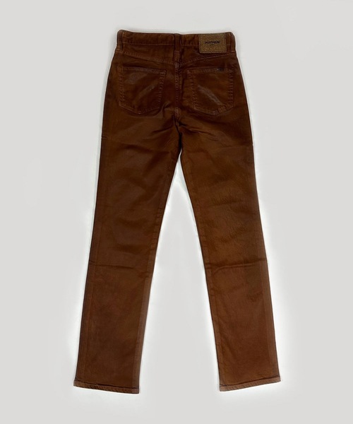 AUTHEN(オーセン)の「【AUTHEN】オーセン/ COATING SLIM STRAIGHT(ユニセックス)(デニムパンツ・レディース・ブラウン/ブラック・25inch/31inch/23inch/33inch)」の3枚目の写真