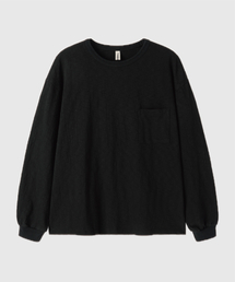 TIMELESS SPORTSWEAR（タイムレススポーツウェア）の「Wild Men Slub pocket L/S Tee Black（Tシャツ/カットソー）」