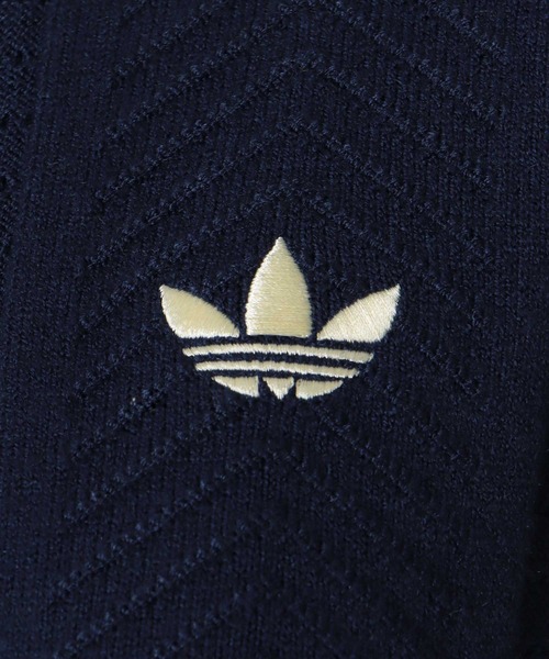 adidas Originals(アディダスオリジナルス)の「【adidas Originals/アディダスオリジナルス】CABLE CALI TEE POLO(ケーブル カリ Tシャツポロ KT1862 KR7059)(ニット/セーター・レディース・ネイビー/アイボリー・38)」の8枚目の写真