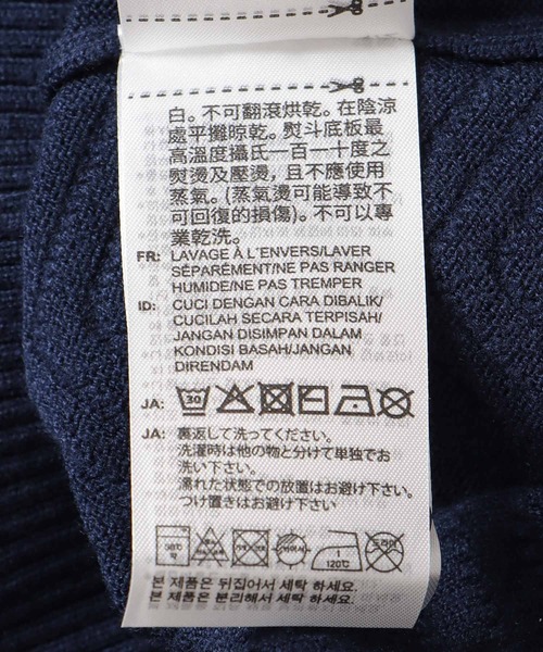 adidas Originals(アディダスオリジナルス)の「【adidas Originals/アディダスオリジナルス】CABLE CALI TEE POLO(ケーブル カリ Tシャツポロ KT1862 KR7059)(ニット/セーター・レディース・ネイビー/アイボリー・38)」の9枚目の写真