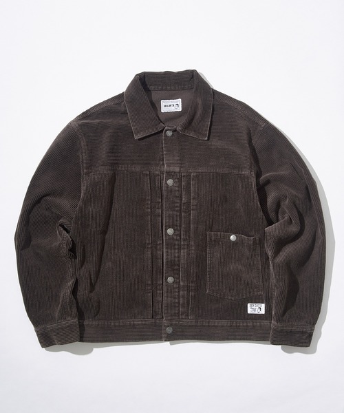 BEN DAVIS(ベンデイビス)の「【BEN DAVIS】別注Faded Corduroy 1st Type Work Jacket / フェード コーデュロイ ファーストタイプ ワークジャケット(デニムジャケット・メンズ・ブラック/ネイビー/ブラウン・M/L)」の2枚目の写真