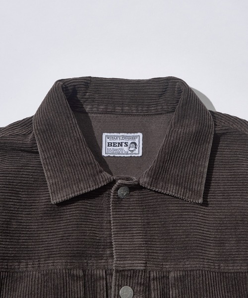 BEN DAVIS(ベンデイビス)の「【BEN DAVIS】別注Faded Corduroy 1st Type Work Jacket / フェード コーデュロイ ファーストタイプ ワークジャケット(デニムジャケット・メンズ・ブラック/ネイビー/ブラウン・M/L)」の5枚目の写真