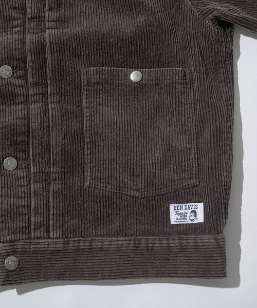 BEN DAVIS(ベンデイビス)の「【BEN DAVIS】別注Faded Corduroy 1st Type Work Jacket / フェード コーデュロイ ファーストタイプ ワークジャケット(デニムジャケット・メンズ・ブラック/ネイビー/ブラウン・M/L)」の7枚目の写真