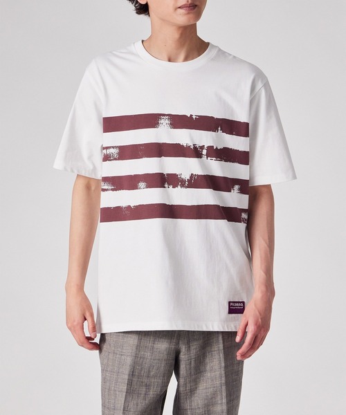 Paul Smith(ポールスミス)の「"Picasso, through the Eyes of Paul Smith" ペイントローラー Tシャツ【263745 919TPS】(Tシャツ/カットソー・メンズ・バーガンディー/ケリーグリーン・LARGE/MEDIUM/X-LARGE)」の1枚目の写真