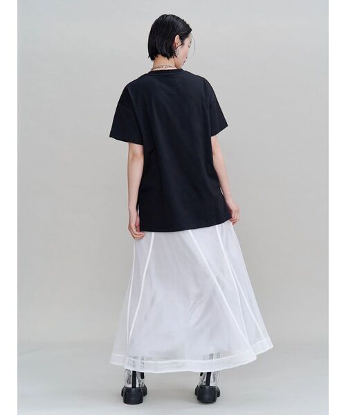 UN3D.(アンスリード)の「MESH TRIANGLE FLARE SKIRT / メッシュトライアングルフレアスカート(スカート・レディース・ホワイト/ブラック・38/36)」の18枚目の写真