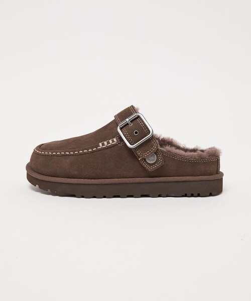 UGG(アグ)の「【国内EXCLUSIVE】<UGG>ゴールデンスター クロッグ サンダル スリッポン(モカシン/デッキシューズ・レディース・ダークブラウン/ナチュラル・5/6/7/8)」の8枚目の写真