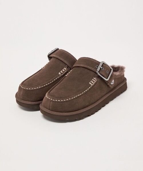 UGG(アグ)の「【国内EXCLUSIVE】<UGG>ゴールデンスター クロッグ サンダル スリッポン(モカシン/デッキシューズ・レディース・ダークブラウン/ナチュラル・5/6/7/8)」の9枚目の写真