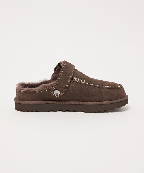 UGG(アグ)の「【国内EXCLUSIVE】<UGG>ゴールデンスター クロッグ サンダル スリッポン(モカシン/デッキシューズ・レディース・ダークブラウン/ナチュラル・5/6/7/8)」の11枚目の写真