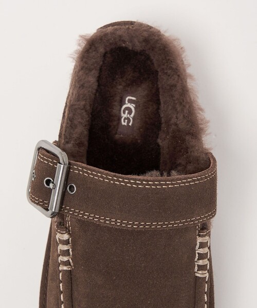 UGG(アグ)の「【国内EXCLUSIVE】<UGG>ゴールデンスター クロッグ サンダル スリッポン(モカシン/デッキシューズ・レディース・ダークブラウン/ナチュラル・5/6/7/8)」の14枚目の写真