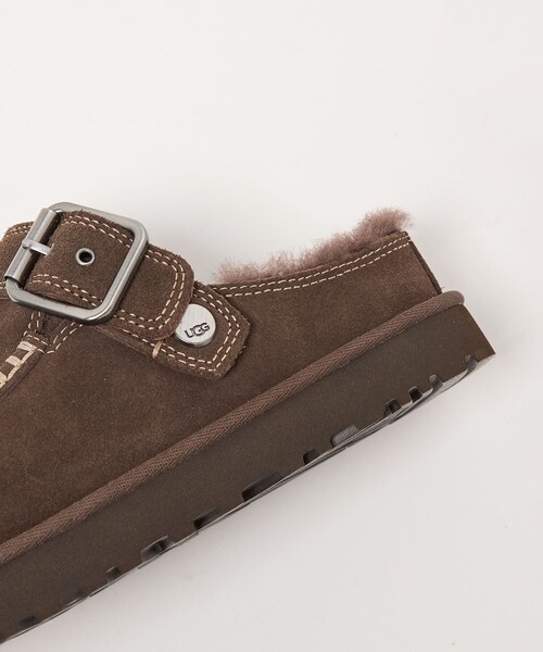 UGG(アグ)の「【国内EXCLUSIVE】<UGG>ゴールデンスター クロッグ サンダル スリッポン(モカシン/デッキシューズ・レディース・ダークブラウン/ナチュラル・5/6/7/8)」の16枚目の写真
