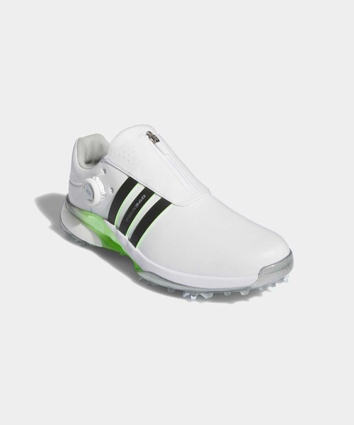adidas（アディダス）の「ツアー360 24 ボア【adidas Golf/アディダスゴルフ】（スニーカー・メンズ・ホワイト×イエロー・28.0cm/27.5cm/27.0cm/26.5cm/26.0cm/25.5cm/25.0cm/24.5cm）」の4枚目の写真
