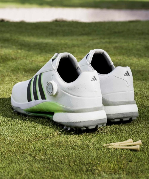 adidas（アディダス）の「ツアー360 24 ボア【adidas Golf/アディダスゴルフ】（スニーカー・メンズ・ホワイト×イエロー・28.0cm/27.5cm/27.0cm/26.5cm/26.0cm/25.5cm/25.0cm/24.5cm）」の12枚目の写真