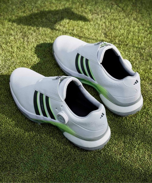 adidas（アディダス）の「ツアー360 24 ボア【adidas Golf/アディダスゴルフ】（スニーカー・メンズ・ホワイト×イエロー・28.0cm/27.5cm/27.0cm/26.5cm/26.0cm/25.5cm/25.0cm/24.5cm）」の14枚目の写真