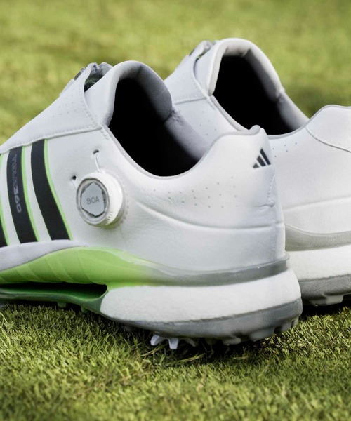 adidas（アディダス）の「ツアー360 24 ボア【adidas Golf/アディダスゴルフ】（スニーカー・メンズ・ホワイト×イエロー・28.0cm/27.5cm/27.0cm/26.5cm/26.0cm/25.5cm/25.0cm/24.5cm）」の16枚目の写真