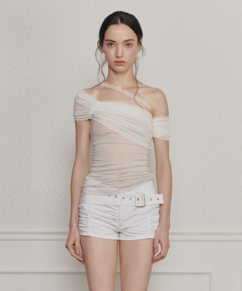 PAIN OR PLEASURE（ペインオアプレジャー）の「MARIA TOP light grey（Tシャツ/カットソー・レディース・その他・SMALL/MEDIUM）」の2枚目の写真
