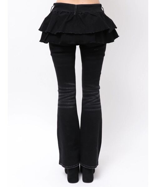 EMODA(エモダ)の「ペプラムレイヤーフレアパギンス(デニムパンツ・レディース・ライトブルー/ブラック・SMALL/MEDIUM/X-SMALL)」の20枚目の写真