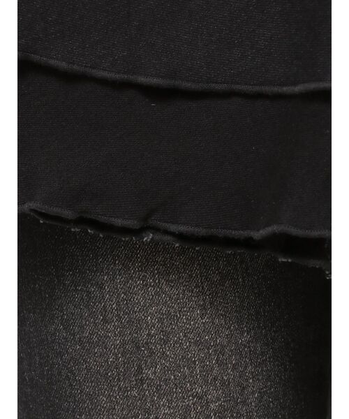 EMODA(エモダ)の「ペプラムレイヤーフレアパギンス(デニムパンツ・レディース・ライトブルー/ブラック・SMALL/MEDIUM/X-SMALL)」の4枚目の写真