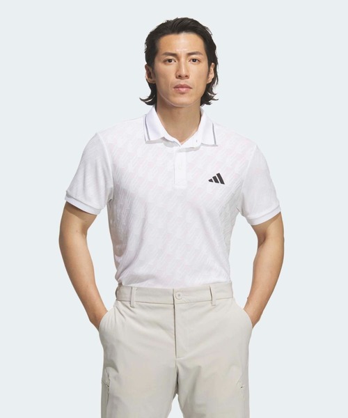 セール】ジャカード 半袖ポロ【adidas Golf/アディダスゴルフ