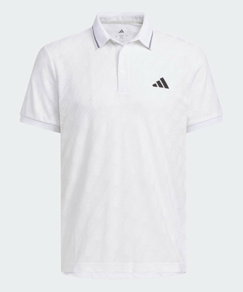 adidas(アディダス)の「ジャカード 半袖ポロ【adidas Golf/アディダスゴルフ】(ポロシャツ・メンズ・ホワイト・XX-LARGE/3XL/LARGE/MEDIUM/SMALL/X-LARGE)」の3枚目の写真