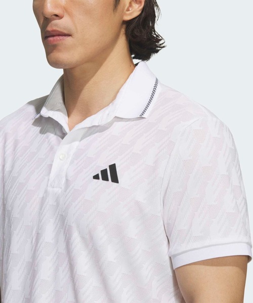 adidas(アディダス)の「ジャカード 半袖ポロ【adidas Golf/アディダスゴルフ】(ポロシャツ・メンズ・ホワイト・XX-LARGE/3XL/LARGE/MEDIUM/SMALL/X-LARGE)」の6枚目の写真