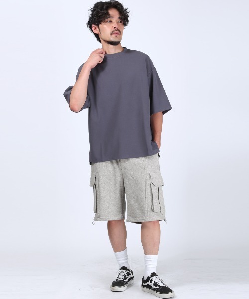 LUXSTYLE(ラグスタイル)の「スウェットカーゴハーフパンツ(カーゴパンツ・メンズ・ネイビー/ブラック・M/L)」の7枚目の写真