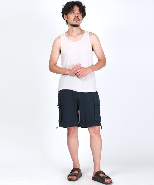 LUXSTYLE(ラグスタイル)の「スウェットカーゴハーフパンツ(カーゴパンツ・メンズ・ネイビー/ブラック・M/L)」の9枚目の写真