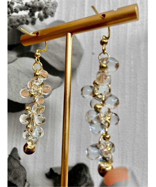tone(トーン)の「【Flower】【アレルギー対応】チェコビーズのつぶつぶピアス(MA)(ピアス(両耳用)・レディース・ゴールド・FREE)」の2枚目の写真