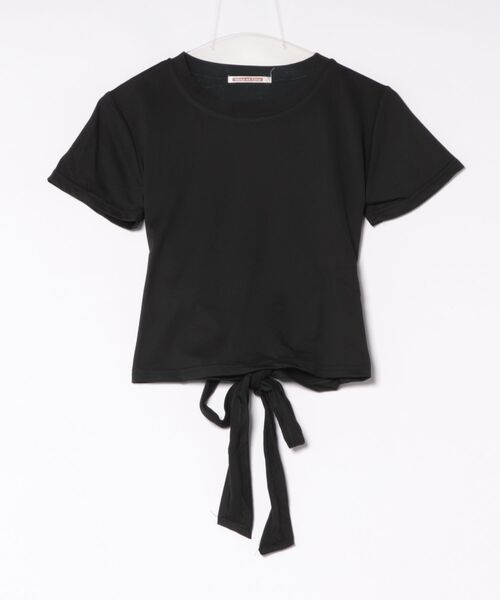 NinaetLina(ニナエリナ)の「後ろリボン無地ミニTシャツ(Tシャツ/カットソー・レディース・ホワイト/ブラック・FREE)」の9枚目の写真
