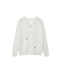 Waffle Knit Zip-Up Hoodie (3colors)