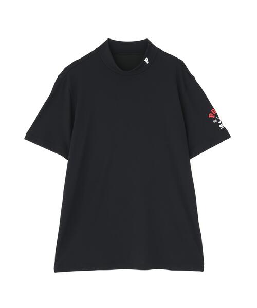 PEARLY GATES(パーリーゲイツ)の「【PEARLY GATES】Stone Cool2冷感ポリエチレンバーズアイ半袖ハイネックカットソー(Tシャツ/カットソー・メンズ・ホワイト/ピンク系その他3/ネイビー・MEDIUM/LARGE/SMALL/XX-LARGE/X-LARGE)」の5枚目の写真