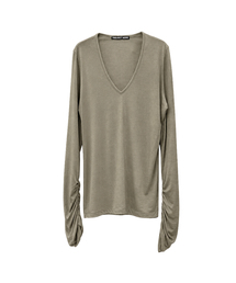 PROJECT WAVE（プロジェクトウェーブ）の「See-through Deep V-neck T-shirt（Tシャツ/カットソー）」