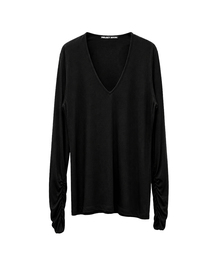 PROJECT WAVE（プロジェクトウェーブ）の「See-through Deep V-neck T-shirt（Tシャツ/カットソー）」