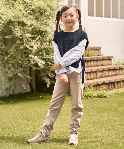 ikka（イッカ）の「【親子コーデ】ニットベストブラウスセット（120~160cm）（アンサンブル・キッズ・ネイビー/グレイッシュベージュ・130/140/150/120/160）」の18枚目の写真