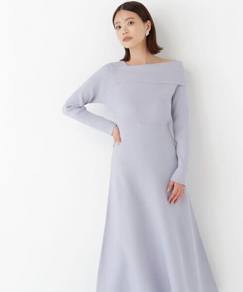 NATURAL BEAUTY BASIC(ナチュラルビューティーベーシック)の「オフショルニットワンピース(ワンピース・レディース・ブラウン/ブルー・MEDIUM/SMALL)」の19枚目の写真