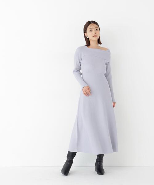 NATURAL BEAUTY BASIC(ナチュラルビューティーベーシック)の「オフショルニットワンピース(ワンピース・レディース・ブラウン/ブルー・MEDIUM/SMALL)」の20枚目の写真