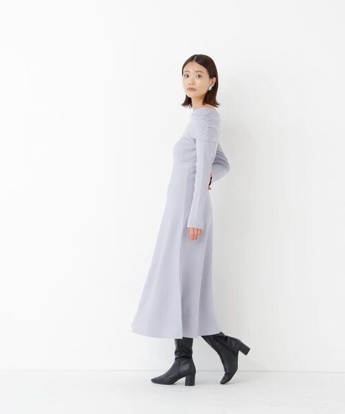 NATURAL BEAUTY BASIC(ナチュラルビューティーベーシック)の「オフショルニットワンピース(ワンピース・レディース・ブラウン/ブルー・MEDIUM/SMALL)」の22枚目の写真