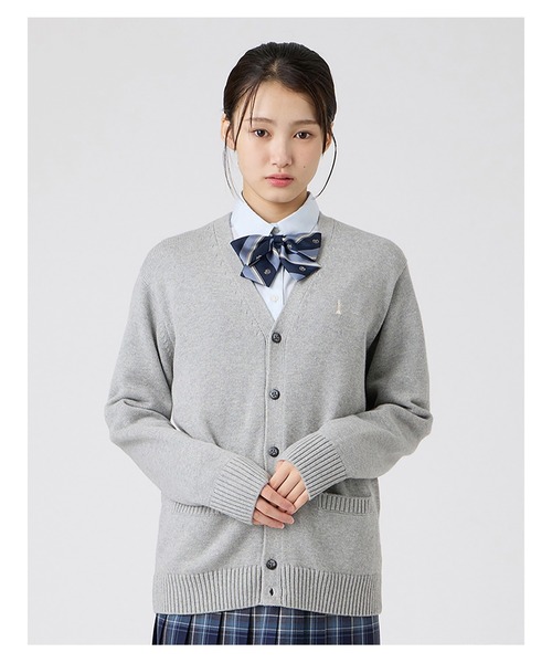 EASTBOY(イーストボーイ)の「カーディガン バニラ女神 綿×裏暖プレーティング 7G 女子 制服 学生服 中学 高校 スクール(カーディガン/ボレロ・キッズ・オフホワイト/ネイビー/ライトグレー・9号/11号/13号)」の12枚目の写真